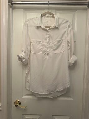 Lou & Grey Cream Button Popover Tunic
